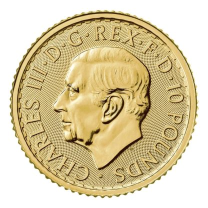 Mixed Years Britannia One Tenth Ounce Gold Coin - King Charles III / Queen Elizabeth II