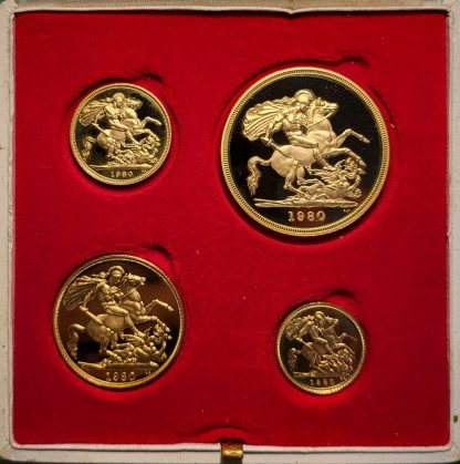 Queen Elizabeth II (1980) - 4 Coin Proof Set - Image 4