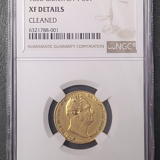 Gold Sovereign King William IV 1832 Shield Back