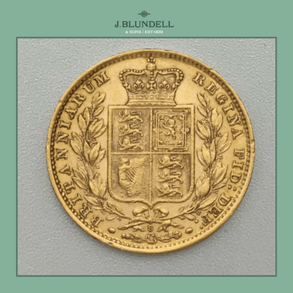 Half Gold Sovereign Young Head Shield Back - Image 2