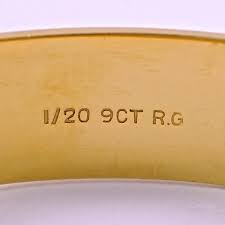 Hallmarking signs on rolled gold