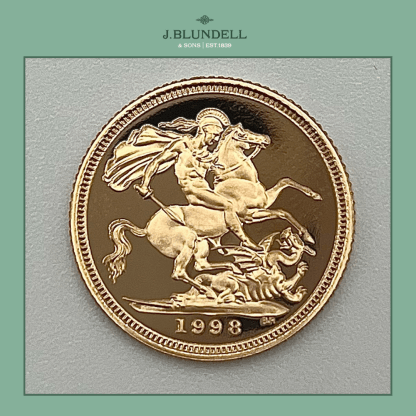 1998 UK Half Sovereign Gold Proof Coin - Image 2