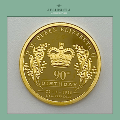 2016 H.M. Queen Elizabeth II 90th Birthday 1/4oz Gold Proof Coin - Image 2