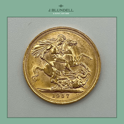 1957 Queen Elizabeth II Gold Sovereign - Image 2