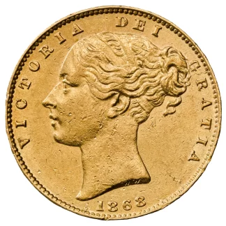 Victoria Young Head Shield Back - 1844 - 1872