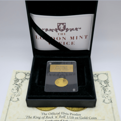 Official Elvis Presley The King of Rock ‘n’ Roll 1/10 oz Gold Coin