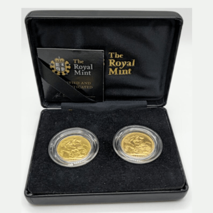 The Royal Mint 1887 Jubilee Head & 1980 Young Head Sovereign Box Set
