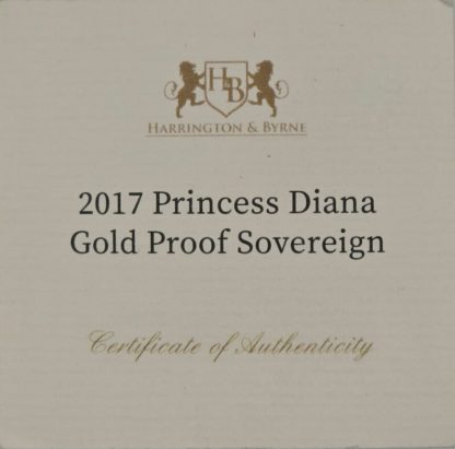 2017 Princess Diana Gold Proof Sovereign - Image 6