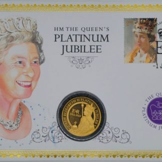 2022 Queen Elizabeth II’s Platinum Jubilee Gold Proof Double Sovereign Coin Cover