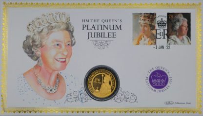 2022 Queen Elizabeth II’s Platinum Jubilee Gold Proof Double Sovereign Coin Cover