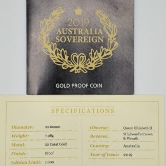 2019 Australia Gold Proof Sovereign