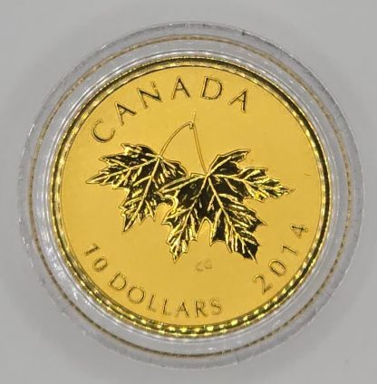 2014 $10 Pure Gold coin Maple - Image 4
