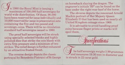 1980 Half Gold Sovereign - Image 5