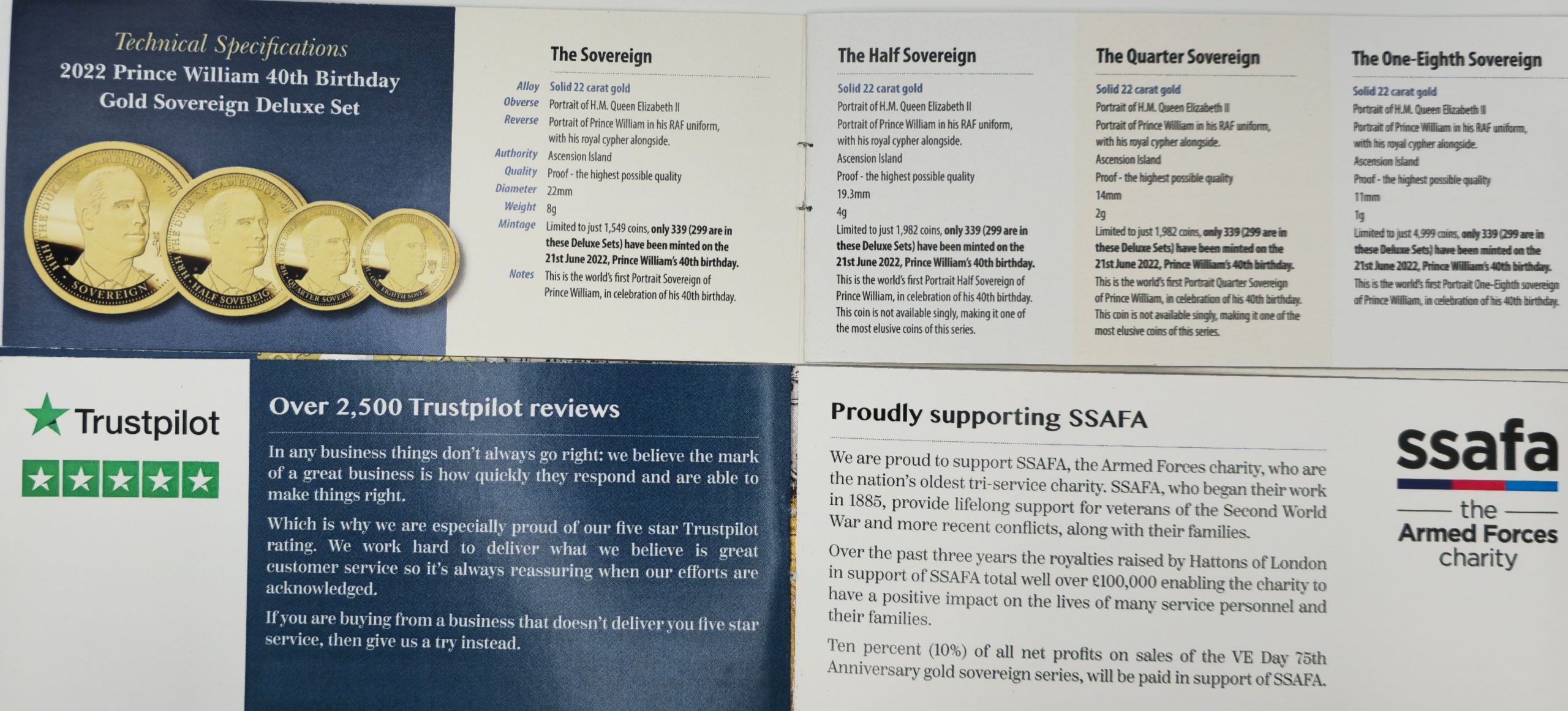 2022 Prince William 40th Birthday Gold Sovereign Deluxe Set - Image 5