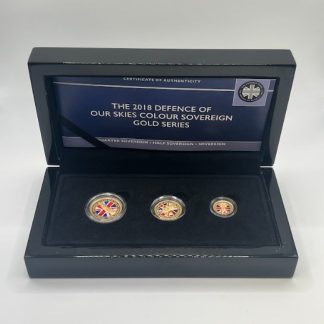 Hattons of London 2018 Defence of our skies colour sovereign gold series