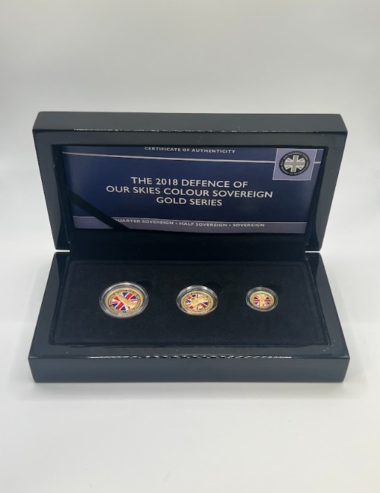 Hattons of London 2018 Defence of our skies colour sovereign gold series