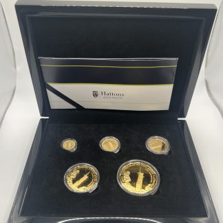Hattons of London Moon landing 50th anniversary 11 sided 5 gold sovereign set