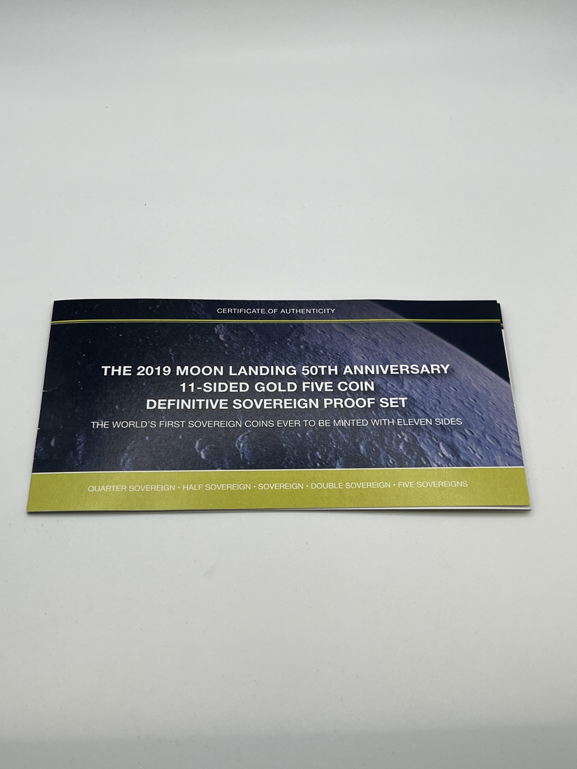 Hattons of London Moon landing 50th anniversary 11 sided 5 gold sovereign set - Image 5
