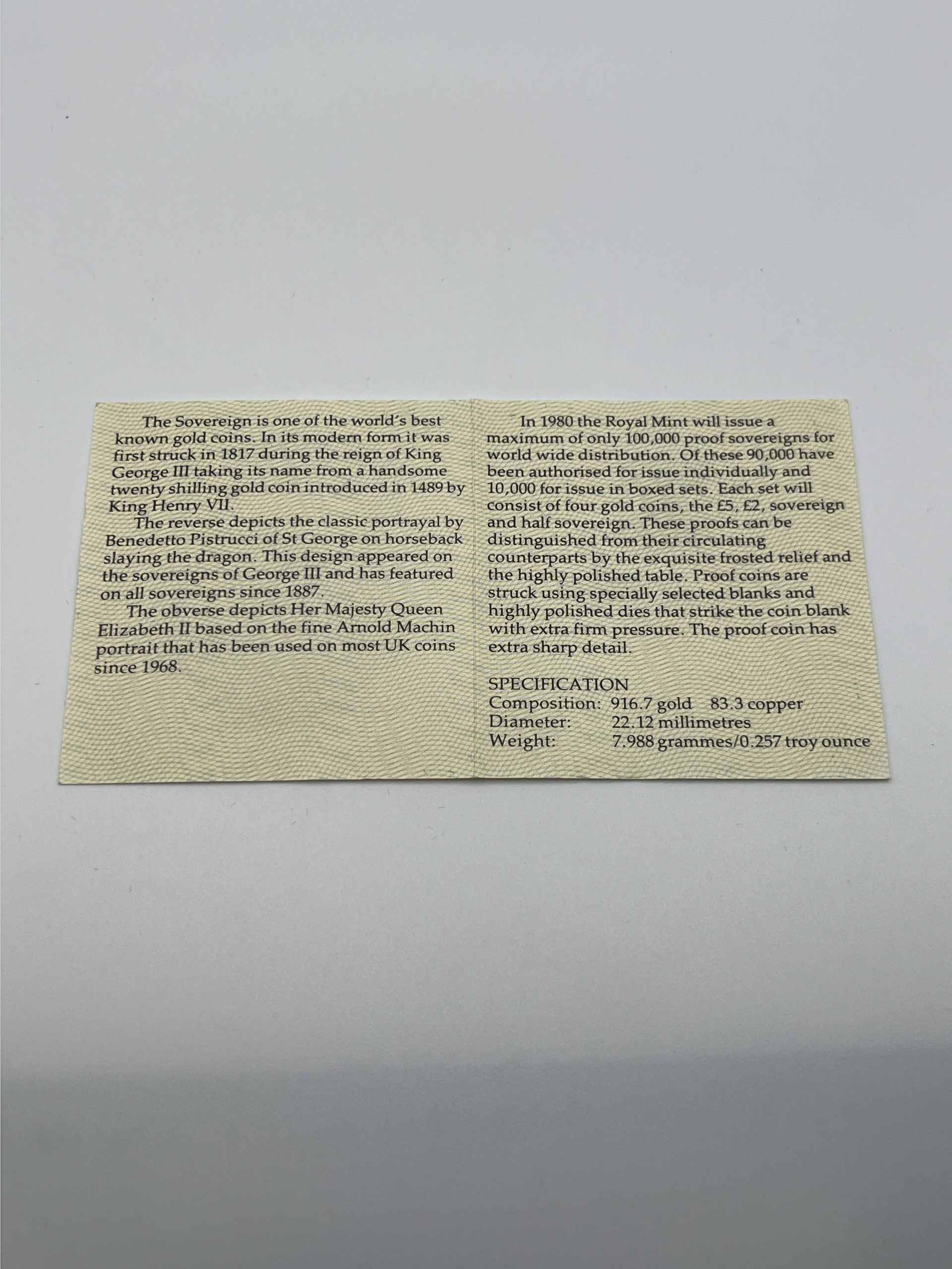 1980 Proof Sovereign Box Set - Image 3